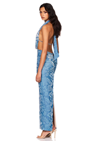 Nookie Isabella Maxi Dress - Dusty Blue - SHOPJAUS - JAUS