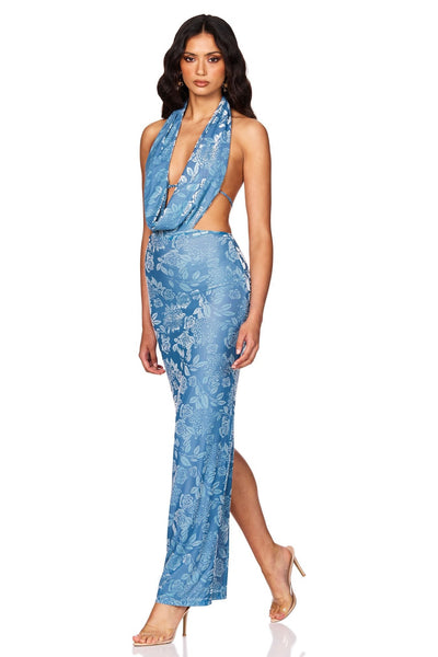 Nookie Isabella Maxi Dress - Dusty Blue - SHOPJAUS - JAUS