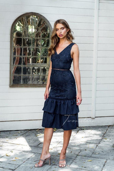 Izzy Dress - Navy - SHOPJAUS - JAUS