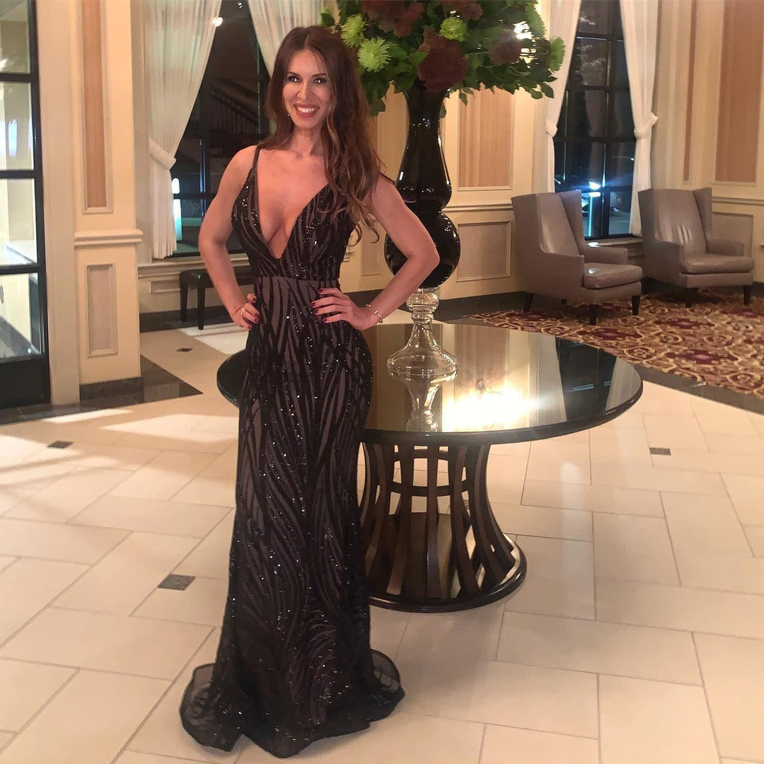 jadore black sequin dress Omaira Sequin Gown by Jadore