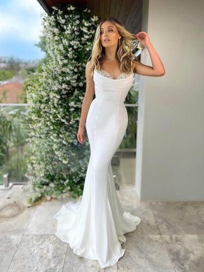 Jadore JX5016 Gown - Ivory - JAUS