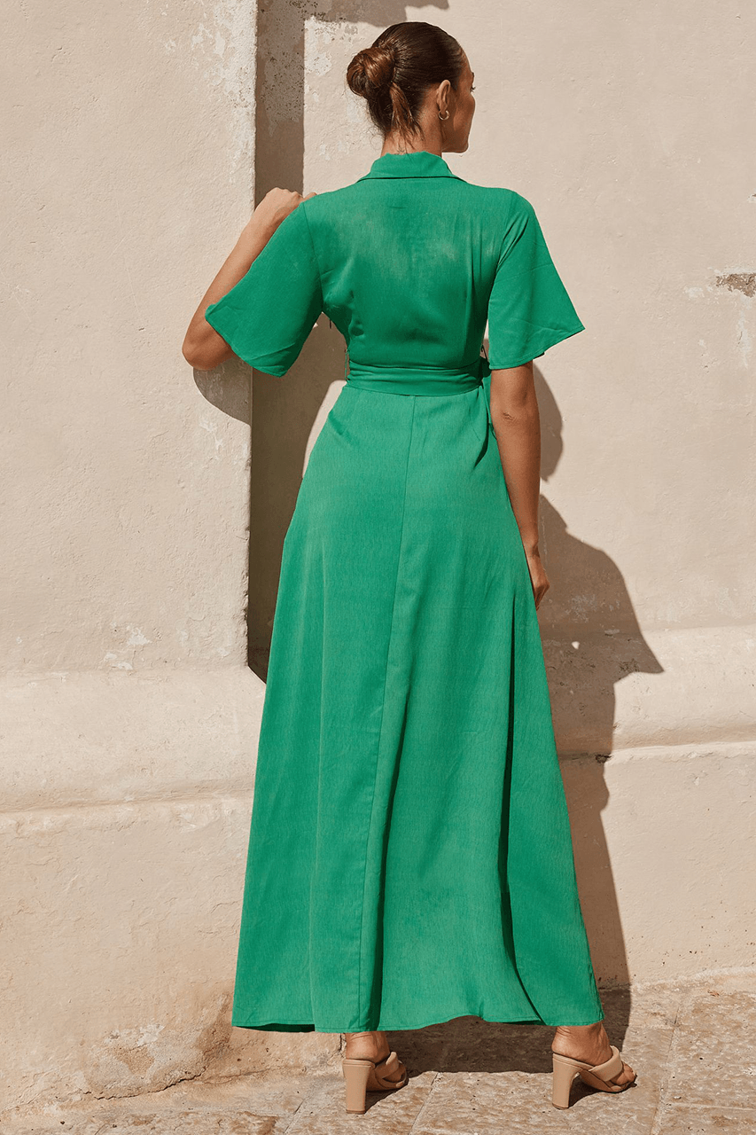 Jamie Maxi Dress - Green - JAUS
