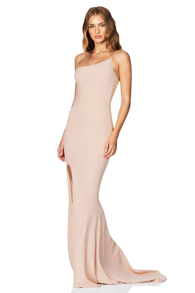 Nookie Jasmine One Shoulder Gown - Nude