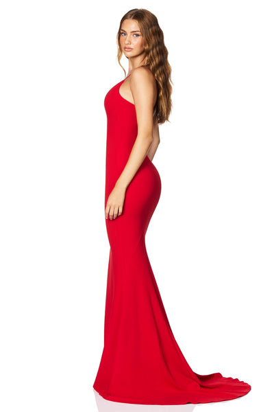 Nookie Jasmine One Shoulder Gown - Red - SHOPJAUS - JAUS