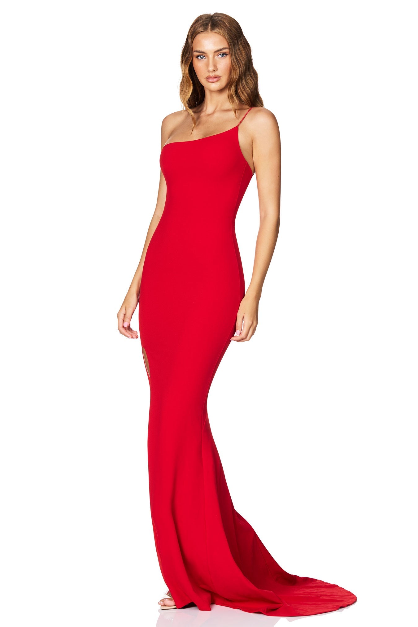 Nookie Jasmine One Shoulder Gown - Red - SHOPJAUS - JAUS