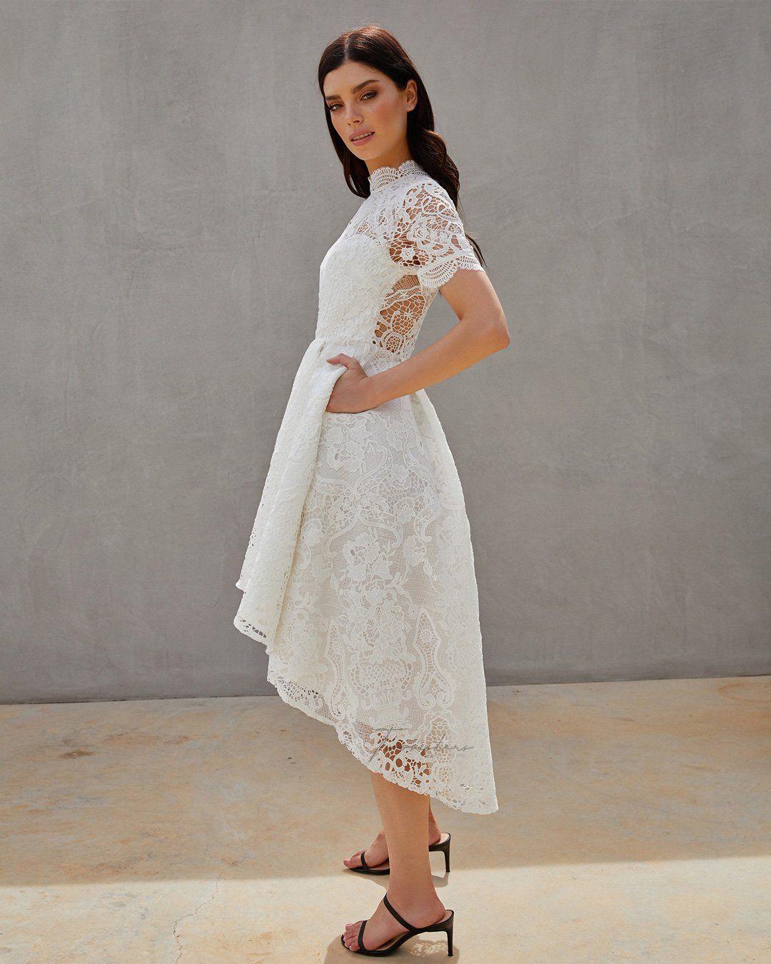 Jasmyn Dress - White - JAUS