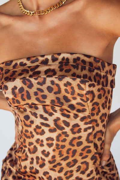 Jay Mini Dress - Leopard - JAUS