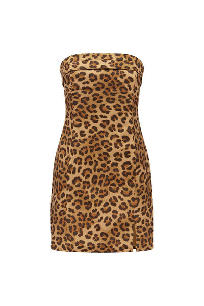 Jay Mini Dress - Leopard - JAUS