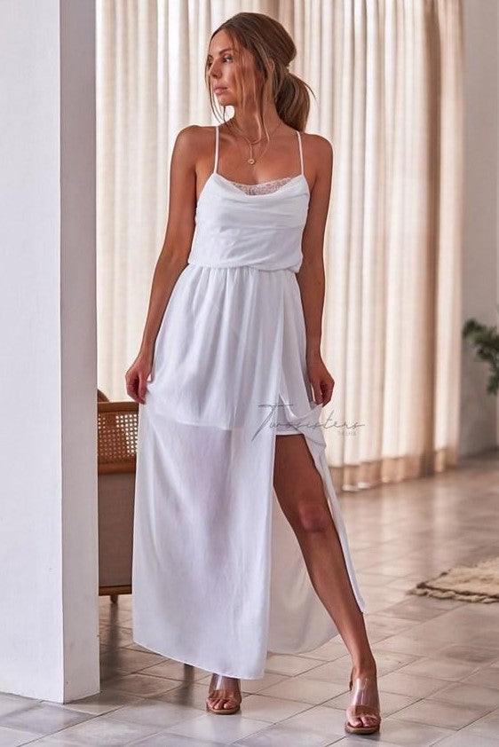 Jaycee Dress - White - SHOPJAUS - JAUS