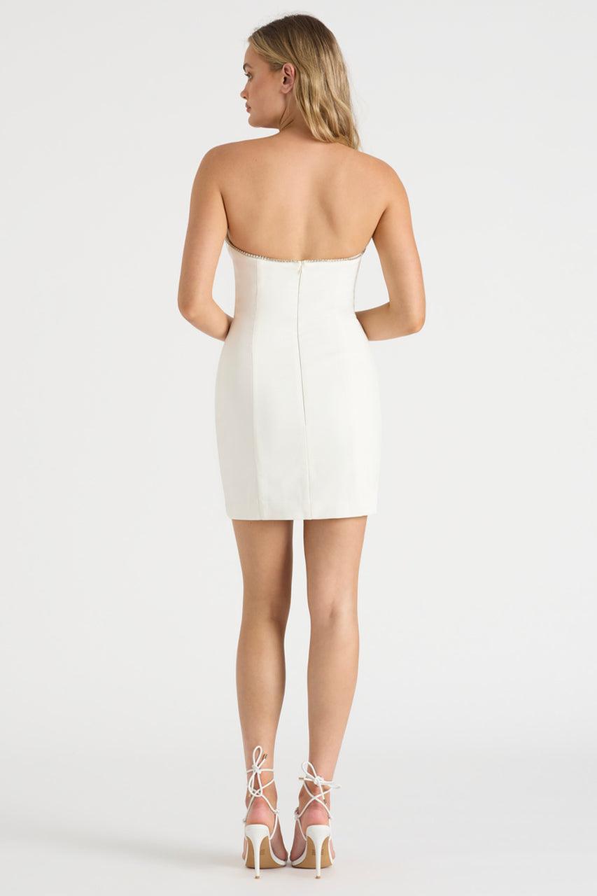 Jewel Mini Dress - White - JAUS