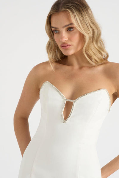 Jewel Mini Dress - White - JAUS