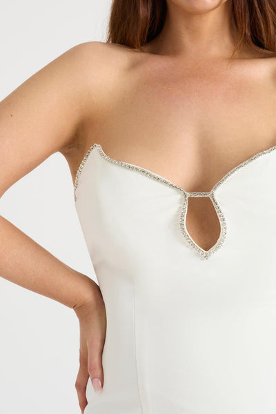 Jewel Mini Dress - White - JAUS