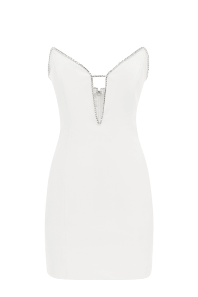 Jewel Mini Dress - White - JAUS