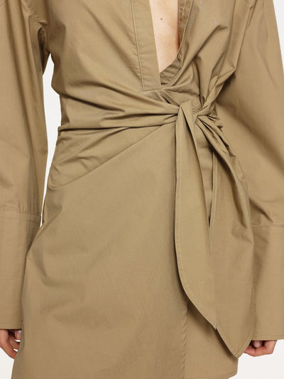 Julianne Shirt Dress - Sand - SHOPJAUS - JAUS