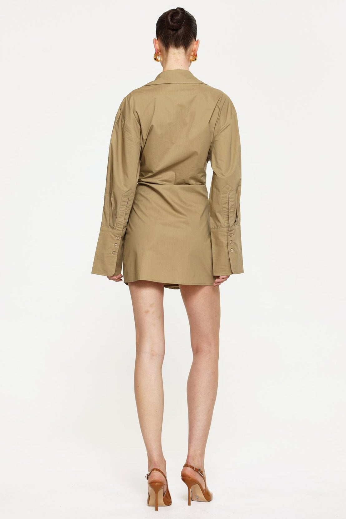 Julianne Shirt Dress - Sand - SHOPJAUS - JAUS