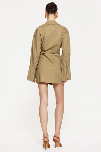 Julianne Shirt Dress - Sand - SHOPJAUS - JAUS