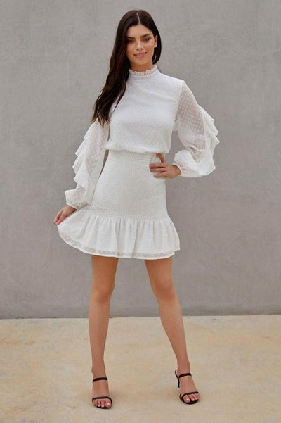 Kealy Dress - White - JAUS