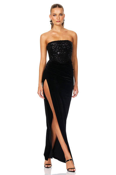 Nookie Keke Gown - Black - SHOPJAUS - JAUS