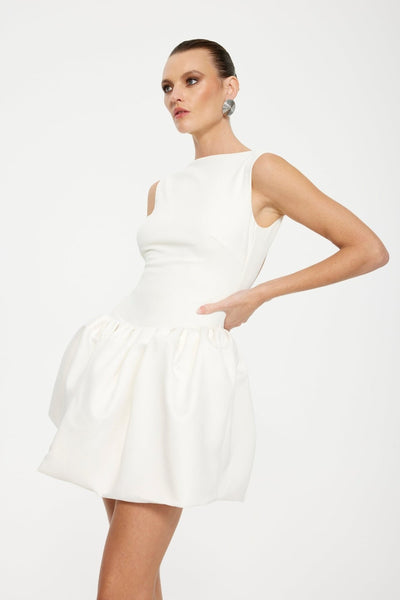 Keke Mini Dress - Ivory - SHOPJAUS - JAUS