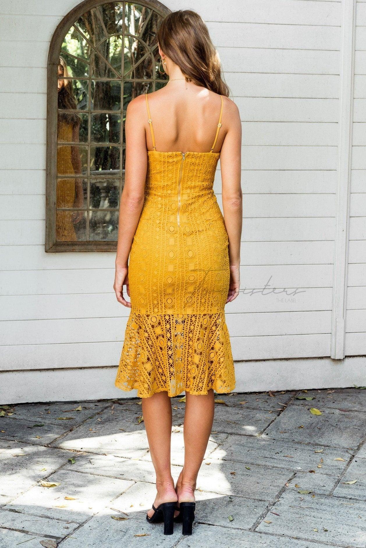 Kelsey Dress - Mustard - SHOPJAUS - JAUS