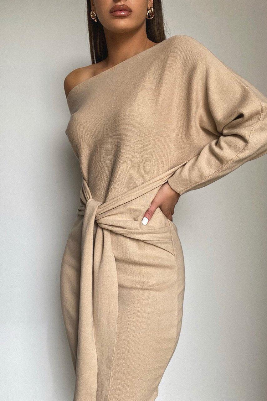 Kendra Dress - Sand - JAUS