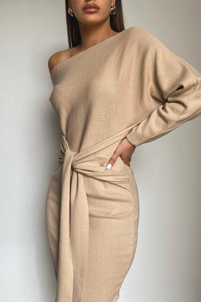 Kendra Dress - Sand - JAUS