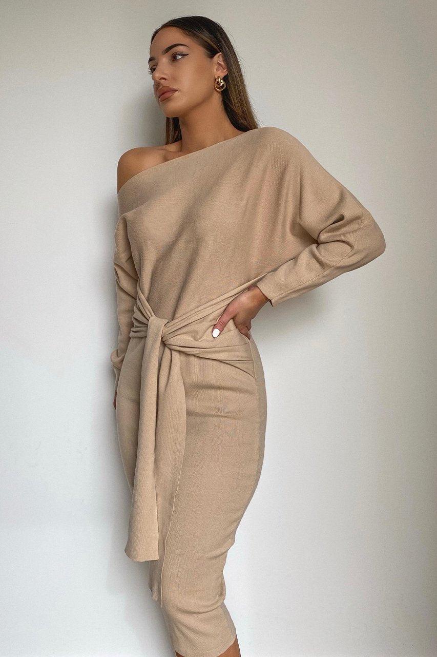Kendra Dress - Sand - JAUS