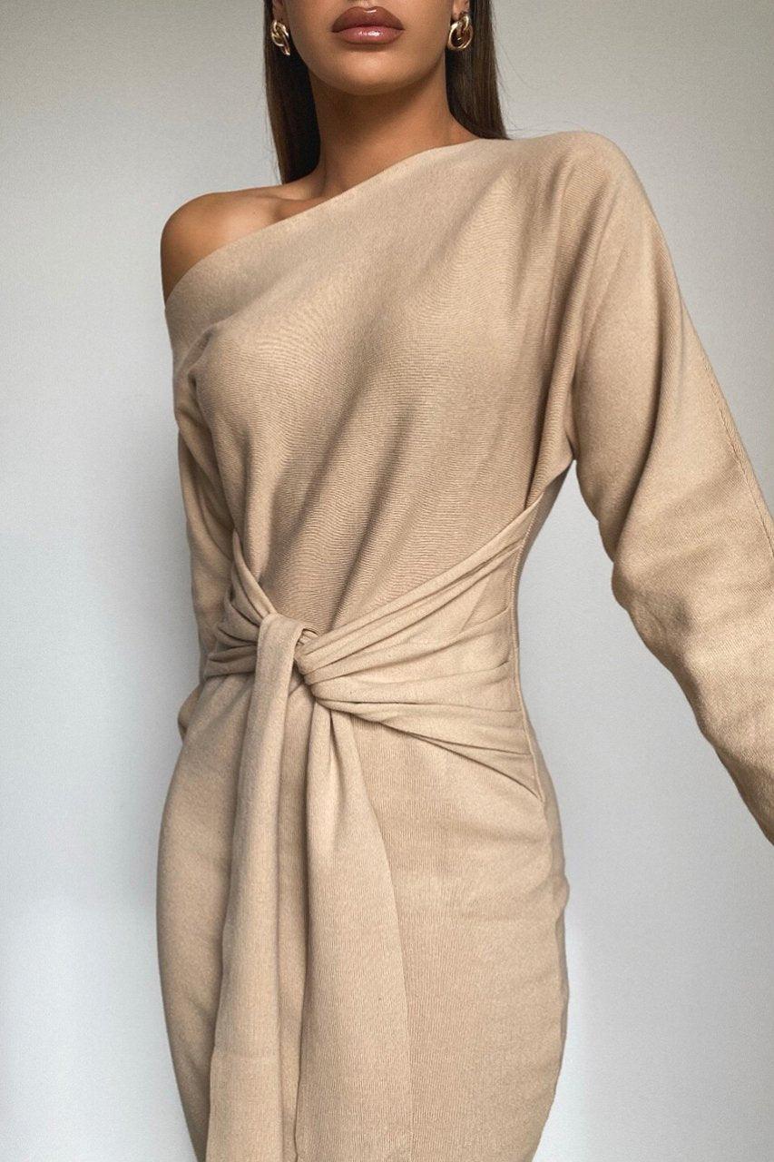 Kendra Dress - Sand - JAUS