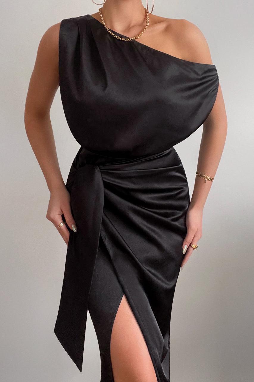 Kharisma Midi Dress - Black - JAUS