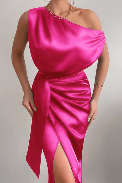 Kharisma Midi Dress - Hot Pink - JAUS
