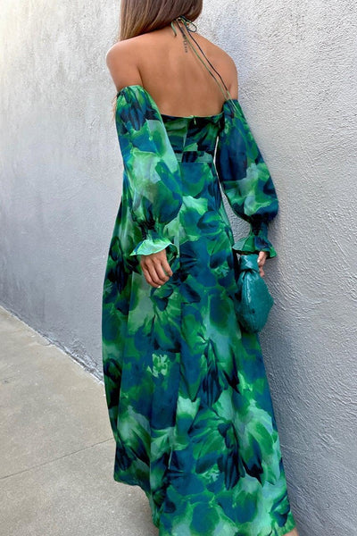 Kharma Maxi Dress - Green Floral - JAUS