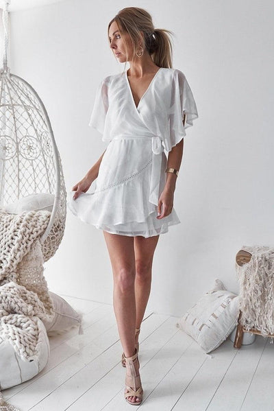 Kiera Dress - White - SHOPJAUS - JAUS