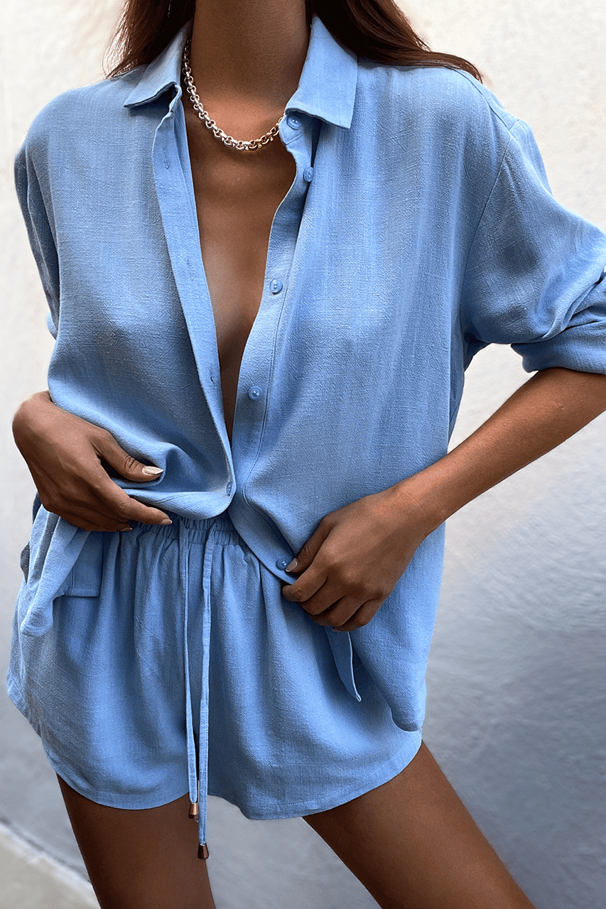 Kim Short Set - Powder Blue - JAUS