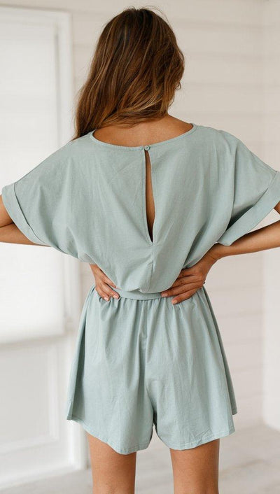 Kimmie Romper - Sage - SHOPJAUS - JAUS