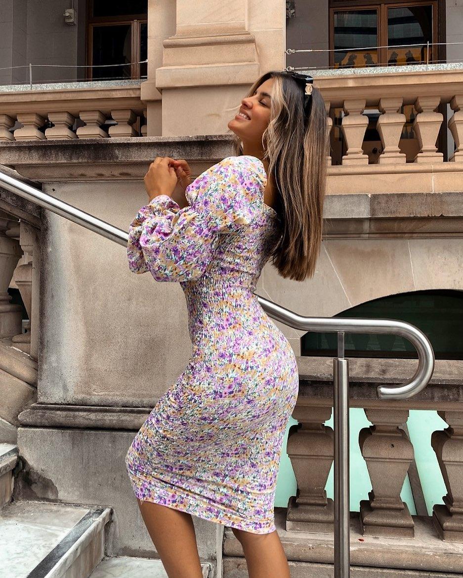 Kourtney Dress - Lilac Floral - JAUS