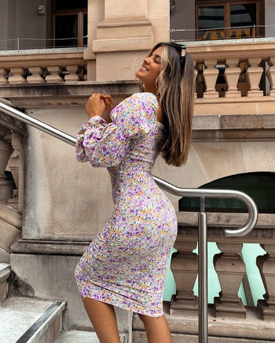 Kourtney Dress - Lilac Floral - JAUS