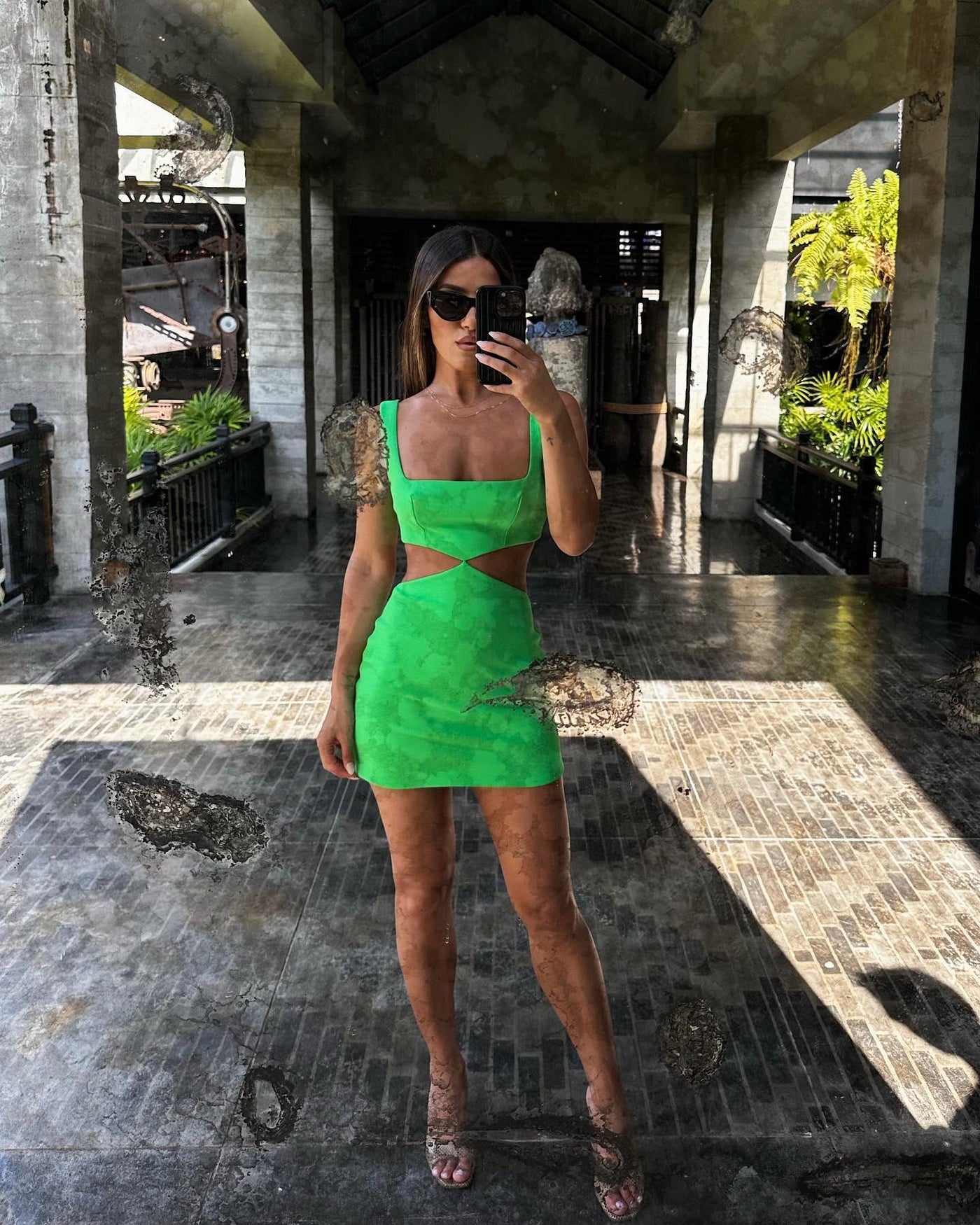 Laia Mini Dress - Lush Green - JAUS
