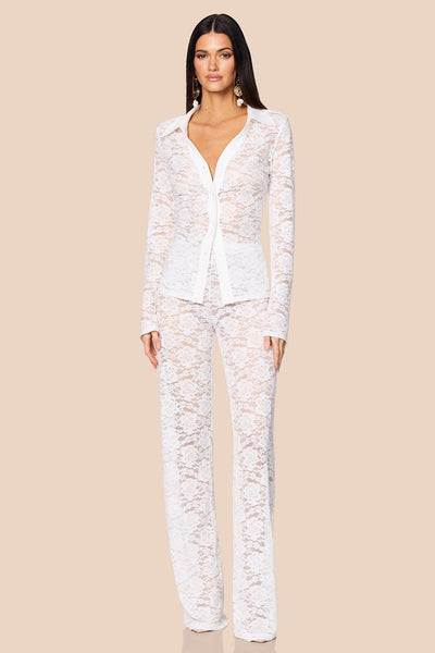 Nookie Lala Pants - White - SHOPJAUS - JAUS