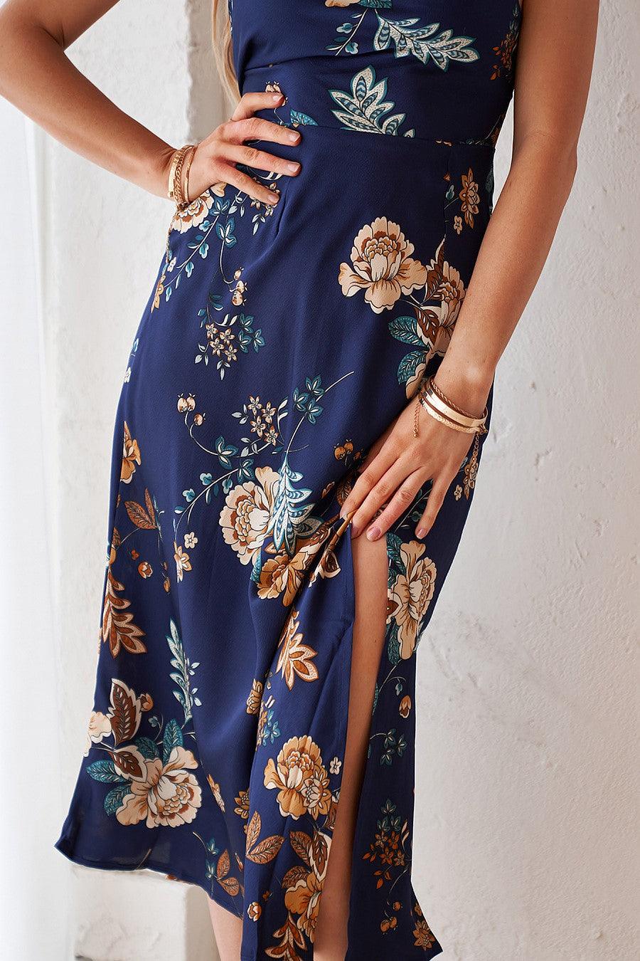 Laurena Dress - Navy - JAUS
