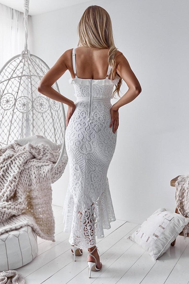 lace v neck mermaid prom dress Silver Gray V Neck Mermaid Lace Prom Dresses, Gray Mermaid Lace Formal –  jbydress main image 0
