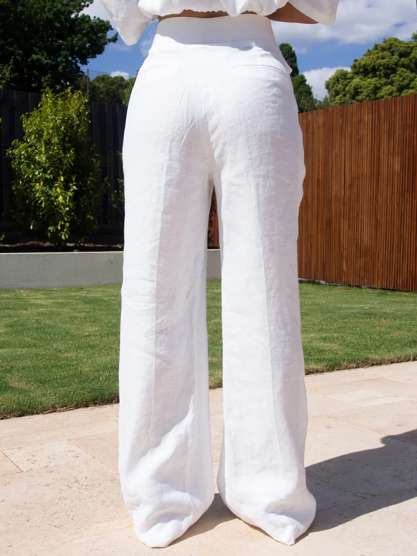 Leesa Linen Pant - Ivory - JAUS