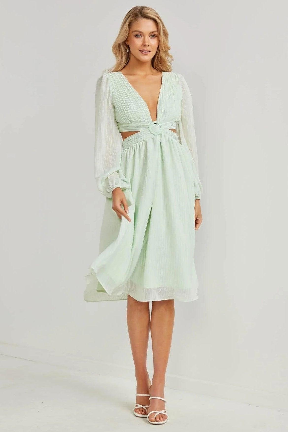 Leilani Dress - Green - JAUS