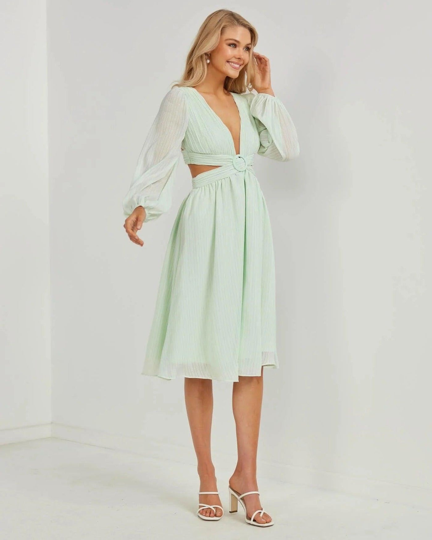 Leilani Dress - Green - JAUS