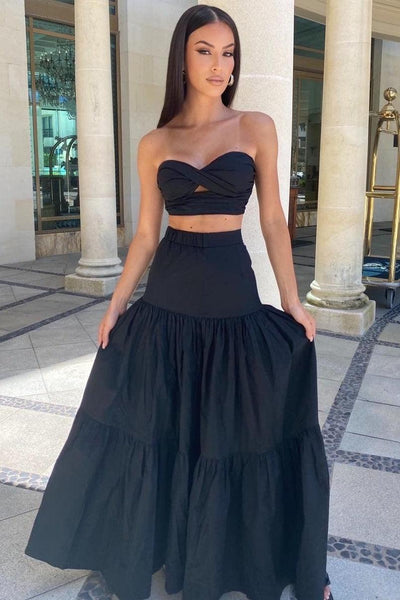 Leilani Maxi Skirt - Black - JAUS
