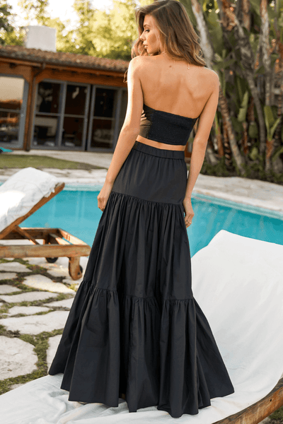 Leilani Maxi Skirt - Black - JAUS