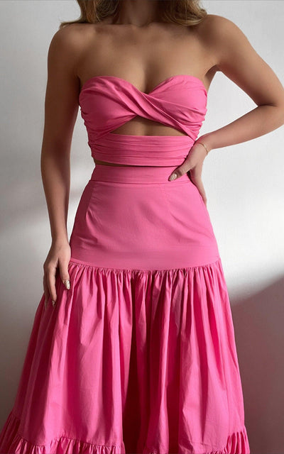 Leilani Maxi Skirt - Pink - JAUS