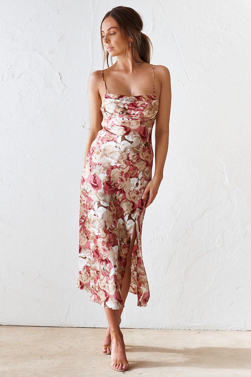 Leilani Midi Dress - Rose - JAUS