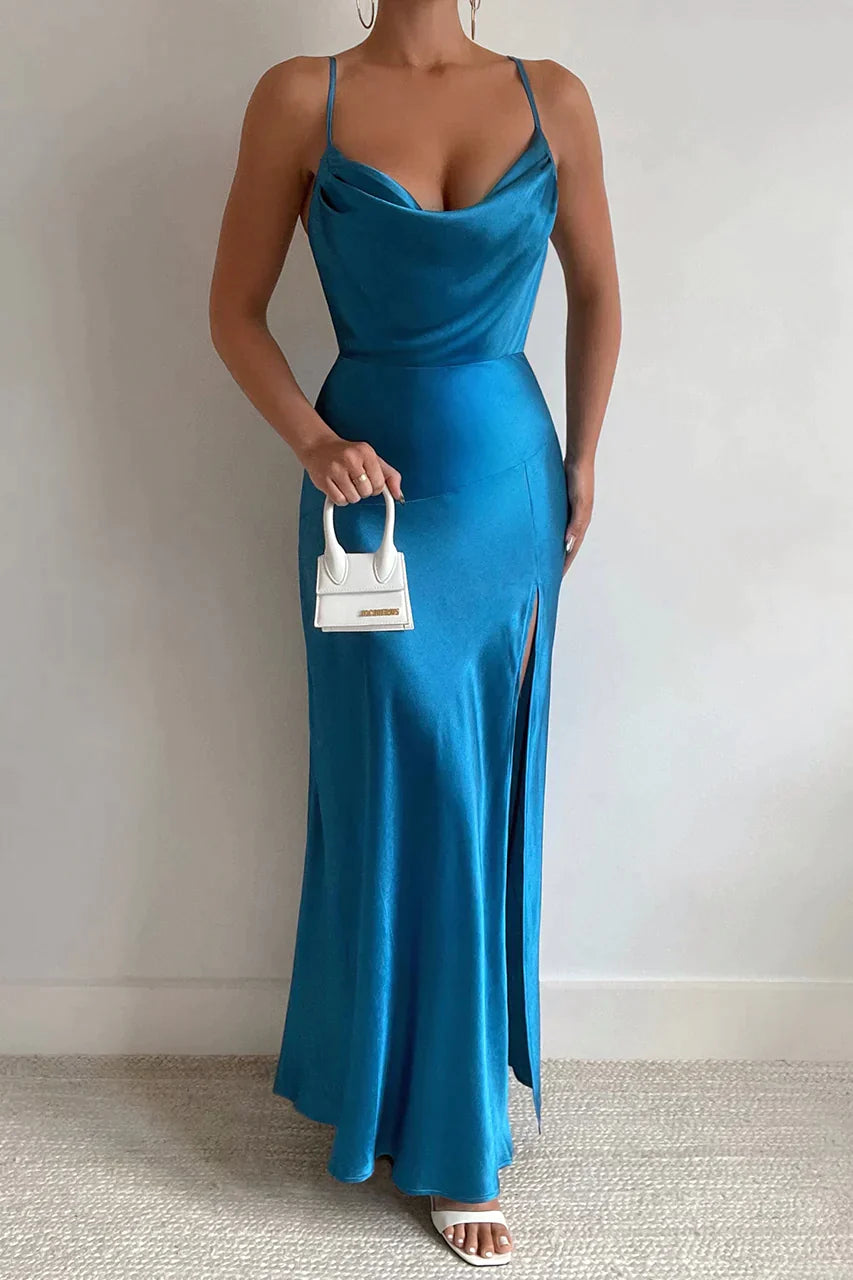 Lena Maxi Dress - Azure Blue - JAUS