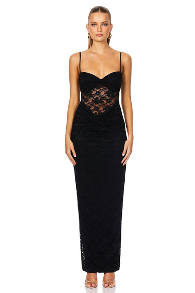 Nookie Lene Lace Maxi Dress - Black - SHOPJAUS - JAUS