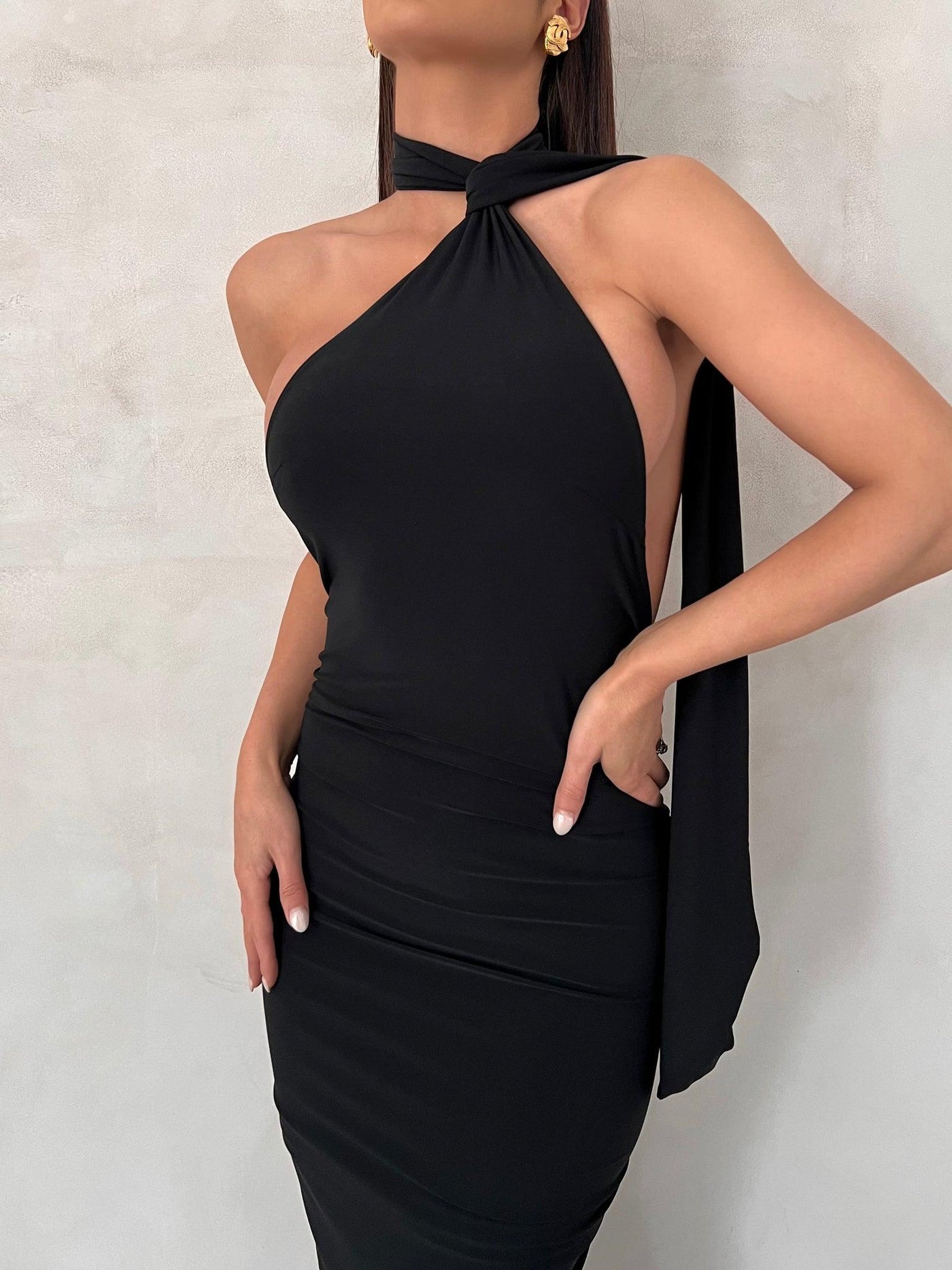 Leoni Dress - Black - JAUS